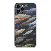 Upėtakio žvejybos telefono dėklas, skirtas iPhone 17,16,15,14,13,12,11, Plus,Pro,Max,XR,XS,Plus,E,Mini, permatomas minkštas dangtelis iPhone14PRO gray