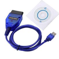 Car USB Vag-Com Interface Cable KKL VAG-COM 409.1 OBD2 II OBD Diagnostic Scanner Auto Cable Aux mėlyna