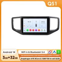 Ossuret Android 14 Automobilio radijas Skirtas VW Amarok 2017 - 2021 Carplay Apple įrenginiams Android Auto Multimedia Snapdragon 6115 by Qualcomm GPS Stereo QS1 8Core 3G 32G black