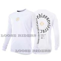 Men's long-sleeved loose-fitting rider jerseys Motocross riding tops Downhill Mountain Bike Breathable Quick-Drying MTB Shirt L
