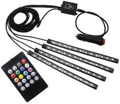 Automobilio LED apšvietimas su nuotolinio valdymo pultu