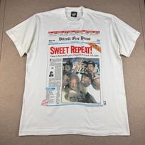 Vintage 1990 Detroit Pistons NBA Champs Sweet Repeat Mens XL USA Single Stitch Unisex T-Shirt XXXL gray