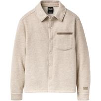 UGG Lapel Single-Breasted Woven Strap Chest Pocket Long Sleeve Jacket Men jackets 1184570-CBHH M white