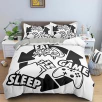 Gamepad Comforter Cover Twin Size Play Gamer Bedding Set Kids Young Man Video Games Polyester Duvet Cover Teens Game Quilt Cover 135x200cm 2pcs