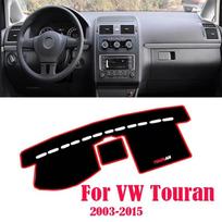Neslystanti VW Touran MK1 2003-2015 2004 2005 2010 2011 2012 prietaisų skydelio dangtelio kilimėlis, apsauga nuo saulės, prietaisų skydelio kilimėlis, priedai Polyester&Four Seasons gray
