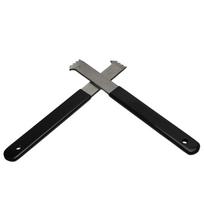 Paver Puller Multifunctional Rubber Wrapped Handle Galvanized Steel Paver Extraction Removal Tool for Bricks Stones gray