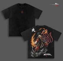 Zuko Avatar The Last Airbender Anime Double Printed Vintage 120 black