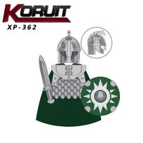 1 Vnt. LOTR Kareivis Orkai armijos figūrėlės Šarvuotis Sargybinis Karys Šaulys Viduramžių Dol Amroth Riteriai Statybiniai blokai Plytos žaislai dovanos gray