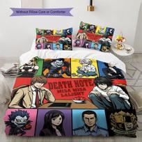 Death Note Soft Comfortable Duvet Cover, Kids Bedding Gift, Size Different Options -HE13 140*200cm/55x79in Single/Twin 3pcs black