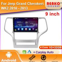 Android  Car Radio Carplay For Jeep Grand Cherokee WK2 2010 - 2013 Multimedia Video Player GPS Navigation CarPlay Autoradio 4 core 1GB+32GB carplay blue