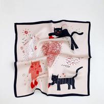 100% natūralus tikras šilko skara moterims bandana kvadratinės skaros skara šilkaverpis pavasaris vasara paplūdimys aukštos kokybės hidžabas Real silk 53x53cm black