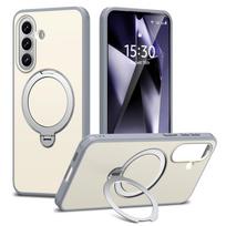 Magnetic Case for Samsung Galaxy A57 A56 A37 A36 A26 A17 A16 A55 A35 A25 A15 A07, Invisible Rotating Kickstand Slim Matte Cover For Galaxy A26 5G gray