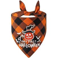 Reflective Halloween Pet Bibs Pet Supplies Neckerchief Fashion Cat Scarf  Dog black
