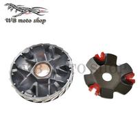 Racing Variator Scooter Variator Kit with Roller Weights Drive Pulley for GY6 50 80 139QMB/QMA DIO AF18 AF28 AF34 AF35 ZX Moped Variator