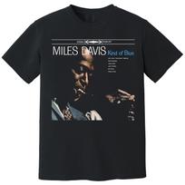 Miles Davis Heavyweight T-Shirt - Kind Of Blue, modal jazz, So What, Freddie Freeloader, Blue in Green, All Blues, Flamenco Sketches L gray