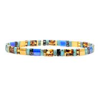 Bohemian Retro Beach Summer Tila Beaded Bracelet TL-B190261C beige