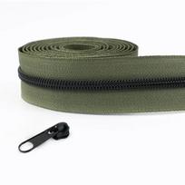 1-5M 5# Meetee Nailono Užtrauktukai Su Traukikliais Krepšiui Striukei Užtrauktukų Juosta Metrais Plastikine Ritė Užtrauktukas Siuvimo Reikmenys No5&1Meters 1PcsSlider black