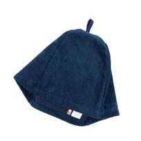[Bakumatsu] Sauna Hat - Imabari Towel with Loop - Made in Japan - Brand Certified - (JP, Alphabet, L, Navy) blue