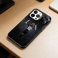 Football 10 For NEYMAR JR  Phone Case For iPhone 17,16,15,14,13,12,11 Plus,Pro Max,XS,Colored Silver Plated Inside Cover iPhone14Pro