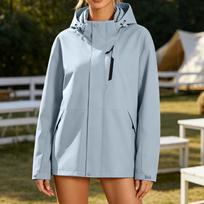 Women's Hooded Windbreaker Jacket Outdoor Lightweight Coat M white