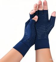 Unisex puspirštinės pirštinės - Artrito skausmo malšinimui važiuojant dviračiu, vairuojant, sportuojant, treniruojantis ir siekiant fizinės formos XL blue