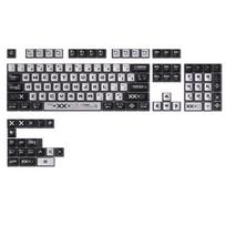PBT Puddings Keycaps Set 122Keys 4-Side Color Light Diffusions And Heat Sublimated Printing For Mechanical Keyboards 1 white
