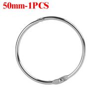 38/50mm Metal Loose Leaf Binder 38mm 50mm Book Binder Hinged Rings Keychain Album Scrapbook Craft Open Rings Office Binder Hoops gray