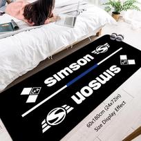 Vidinis kilimėlis Simsons Racing Durų kilimėlis Neslystantis pėdų kilimėlis prieangiui Virtuvės kilimas Miegamojo flaneliniai kilimėliai prie lovos Namų dekoras 40cm x 60cm white