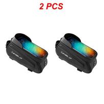1~8PCS Dropship! Cycling Bike Head Tube Handlebar Cell Mobile Phone Bag Case Holder Screen Phone Mount Bags Case For 7.0