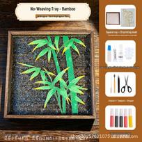 Hand-Painted Enamel Begonia Tray & Wooden Cloisonné Ornament Set for Dragon Boat Festival