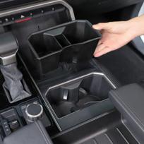 TPE Center Console Cup Holder Beverage Mount For Toyota Tundra/Sequoia -2025 gray