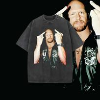 STONE COLD STEVE AUSTIN NEW TEE, Wrestling Tee, WWE Tee, Wrestling Gift, Sports 150 black