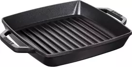 STAUB Kvadratinė ketaus keptuvė su dviem rankenomis, 23 cm, juoda