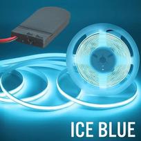 Baterija maitinamas DC5V 8MM COB LED juostinis šviestuvas 320 LED/m Raudonas Žalias Mėlynas Lankstus Lipni juosta 0,5M 1M 2M Namų dekoras 1M pūgos mėlyna spalva