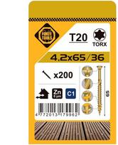 Grąžtas Forte Tools Forte_Tools Terasiniai medsraigčiai 4,2 x 65 mm, ZN, 200 vnt.
