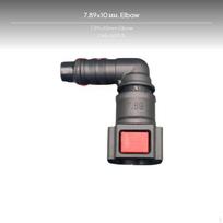 2 quickconnect plastic automotive connectors for urea hoses, SCR fuel and lines. 7.89x10mm Elbow