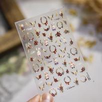 Tomoni Crystal Diamond Nail Stickers: DIY Spicy Girl Style with Cute Strawberry & Little Rabbit Designs gray