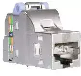 Schneider Electric LAURITZ KNUDSEN Jungtis Actassi® kat 6 S1 FTP spalva: chromas