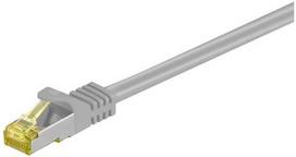 Goobay RJ45 tinklo kabelis CAT 6A S/FTP (PiMF), 500 MHz, su CAT 7 neapdorotu kabeliu, pilkas, 3m, 3 m, Cat7, S/FTP (S-STP), RJ-45, RJ-45, Pilkas