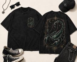 Scorpio Arcane Wash Tee XL black