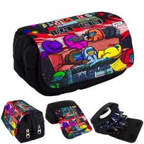 AMONG US Pieštukinė Kanceliarinių prekių dėklas Among Us Kosminio Vilkolakio žaidimo atributika Pieštukinė Double layer pencil case