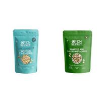 Open Secret Whole Cashew And Pistachios Combo | 200 G Each blue