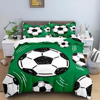 Šauni futbolo 3D patalynės komplektas Antklodės užvalkalas Pagalvių užvalkalai Antklodė Lovos patalynė Kambario dekoras Berniukams Dovana Viengulis Dvigulis Karališkas Dydis 70x133cm