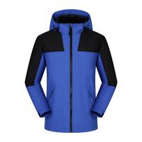 Silver Fox Fur Fleece Windbreaker: Color Block, Cold Protection for Hiking, Travel & Skiing - Print Logo Cardigan XL karališkos mėlynos spalvos