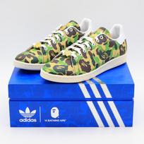 IG8949 A BATHING APE adidas Originals Stan Smith ABC Camo (Men's) 7.5 gray