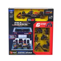 Bburago 1:43 2025 Red Bull RB21 #1 Max Verstappen #22 Yuki Tsunoda DIY Pit Stop House die cast toy Alloy car model static posing red