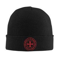 Knights Templar  Beanie Hats  Bonnet Hats Men Women Casual Outdoor Sport Knitted Hat Spring Design Thermal Elastic Caps One Size black