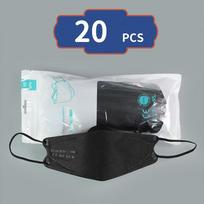 Fish Shape FFP2 spalvinga veido kaukė Mascarillas nuo rasojimo dulkių respiratorius kvėpuojančios suaugusiųjų kaukės 20PCS juoda
