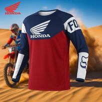 Aukštos kokybės Honda Motokroso marškinėliai ilgomis rankovėmis, greitai džiūstantys ir kvėpuojantys, vyrams, skirti bekelės, purvo dviračių, kalnų dviračių vairuotojams KT9 L blue