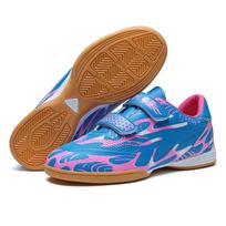 Low-top children's football shoes Velcro futsal student game training shoes sneakers 38 brown